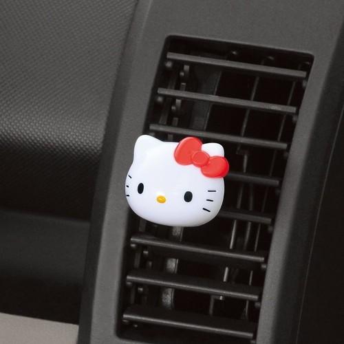 車用 ハローキティ フェイス型 エアコン取り付け 消臭芳香剤 AC