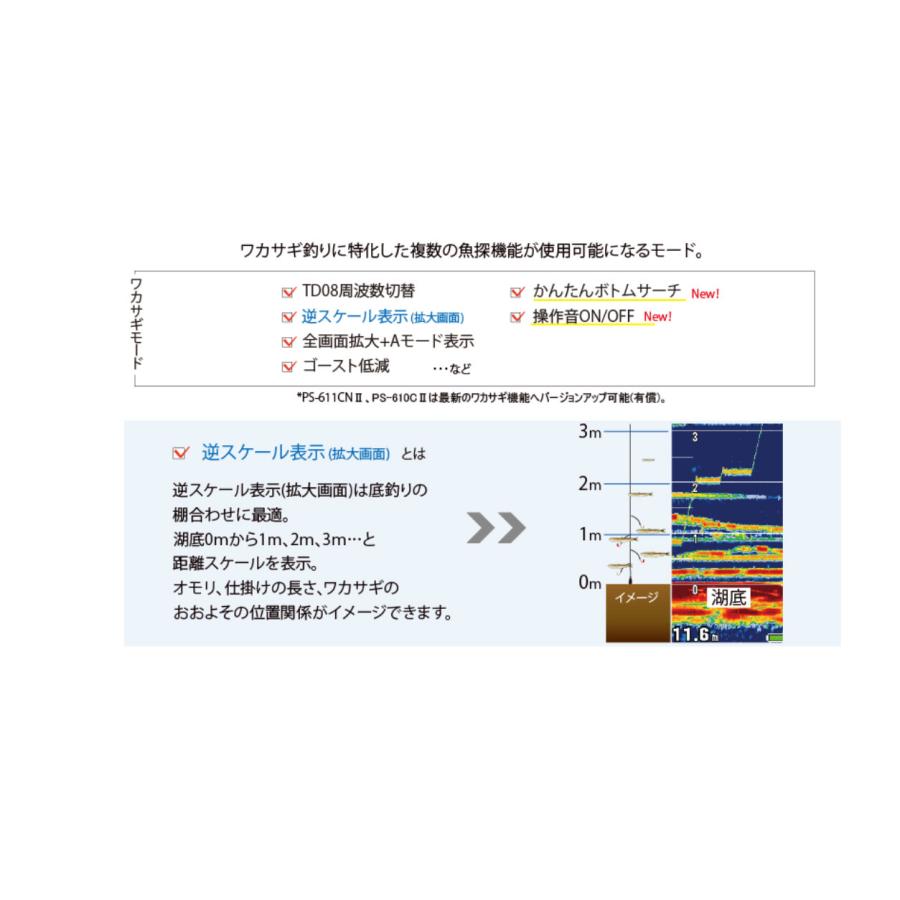 NEW HONDEX（本多電子）5型ワイド液晶ポータブルプロッター魚探 PS-611C II ワカサギパック 2023-2024 |  | 04