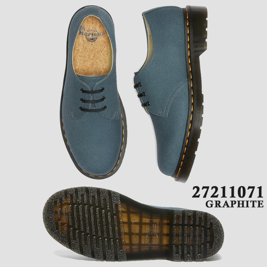 Dr.Martens 1461 NATURAL CANVAS 水色 Dr. Martens 1461 Graphite Natural Canvas – Baggins Shoes