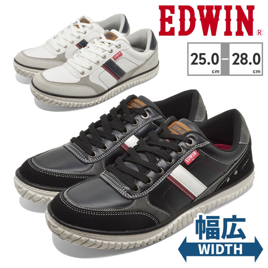 EDWIN（エドウィン） スニーカー メンズ EDW-7765 幅広 軽量 防滑 耐滑
