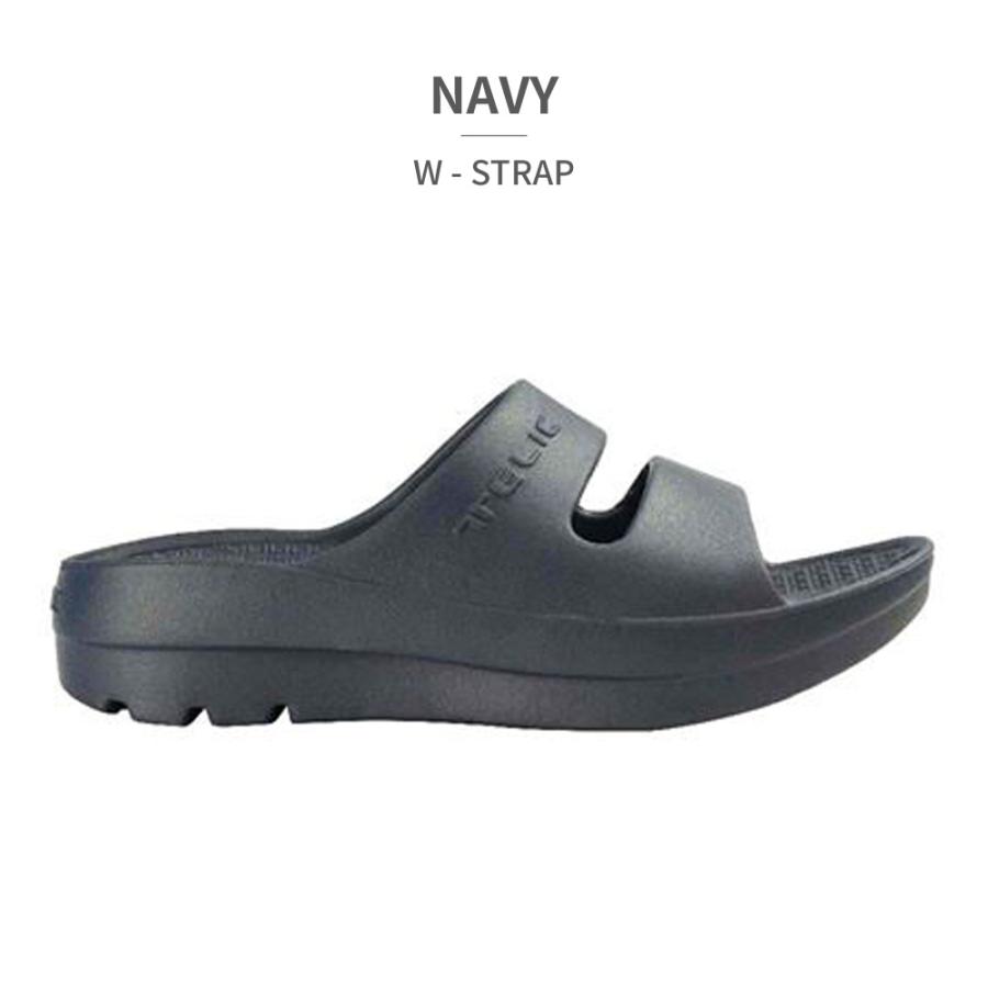 新品未使用　ウーフォス　ブラックサンダル ストラップ付き　38 TELIC（テリック） サンダル メンズ レディース ダブル ストラップ