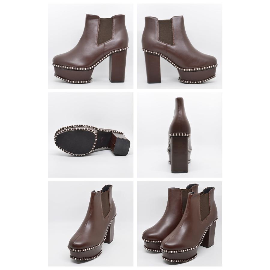 エルビスルーチェ ブーツ レディース コバステッチサイドゴア