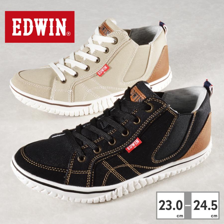 エドウィン スニーカー レディース Edw 4549 Edwin 軽量 カップインソール チェック柄 低負担 カジュアル ミドルカット 2 Ew W 4549 01 つるや 靴のtsuruya 通販 Yahoo ショッピング