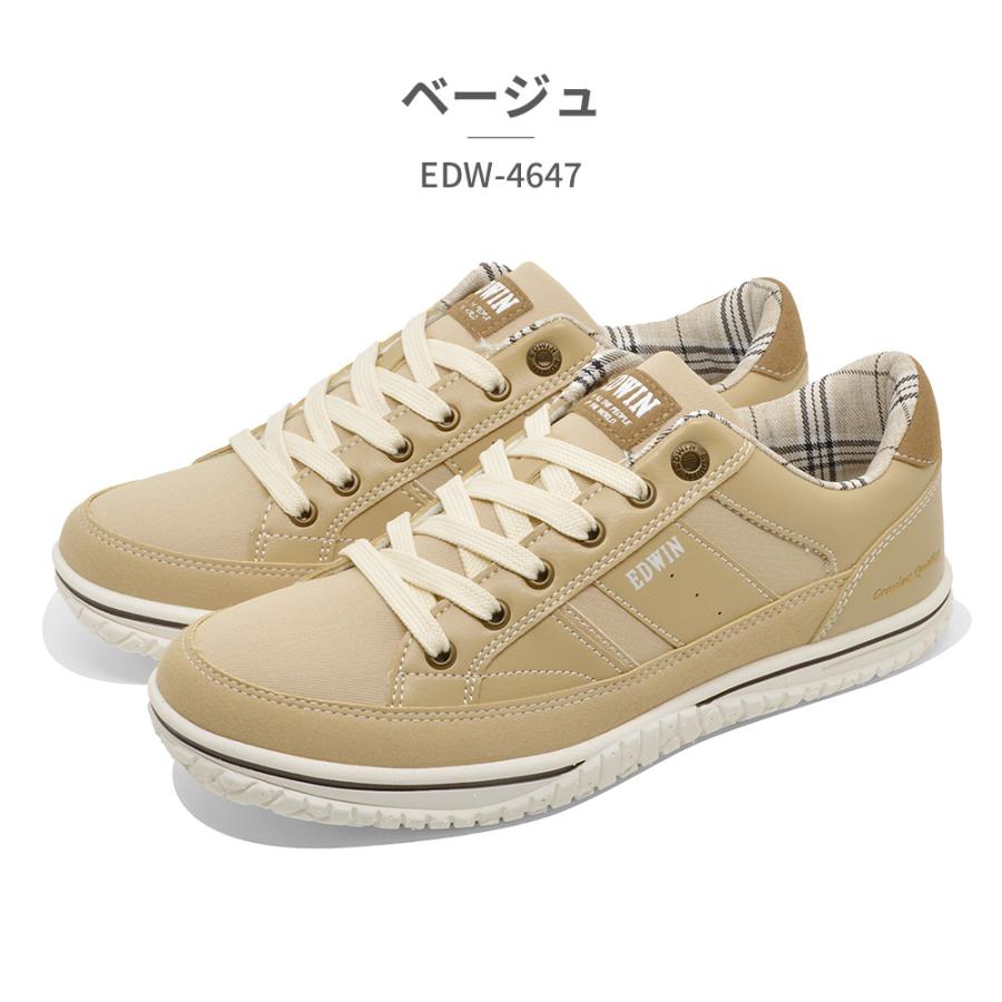 EDWIN（エドウィン） スニーカー レディース EDW-4647 軽量 : つるや