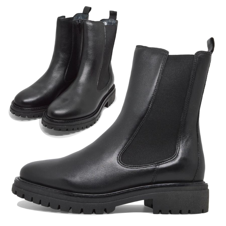 ブラックレザー サイドゴアブーツ 20%OFF】ENESS レザーサイドゴアブーツ| | アテニア公式オンライン