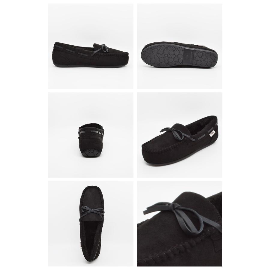 moz モズ MOZ モカシン レディース MZ-16225 BL GY OAK 裏起毛