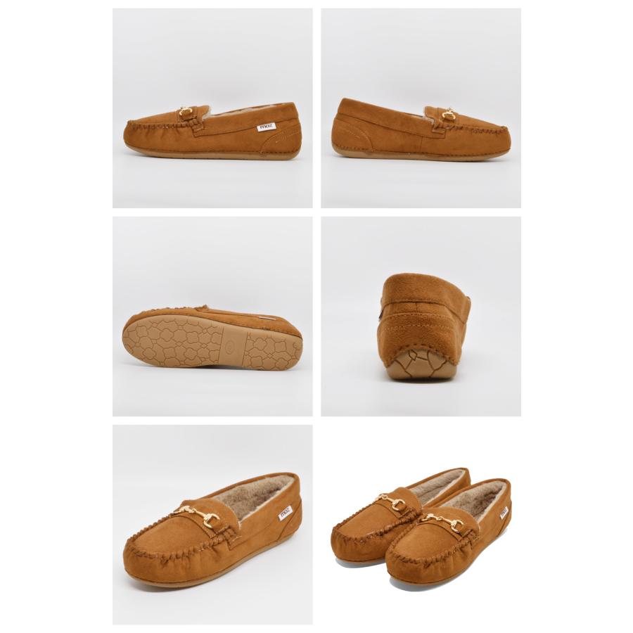 moz（モズ） モカシン レディース 23226 ローファー ビット ボア 防寒