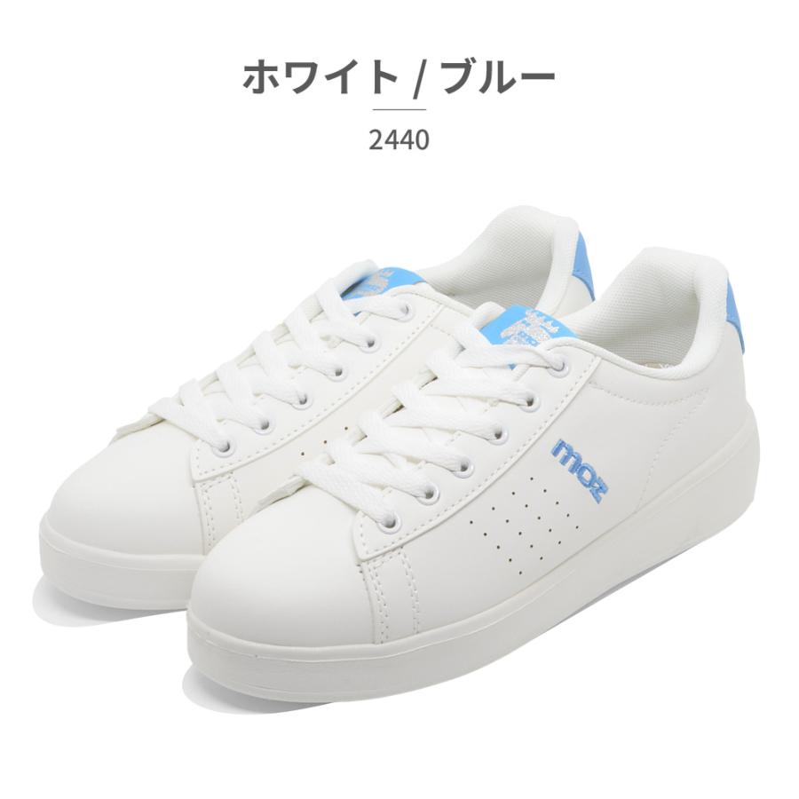 moz MOZ スニーカー レディース 2440 モズ 白スニーカー コート