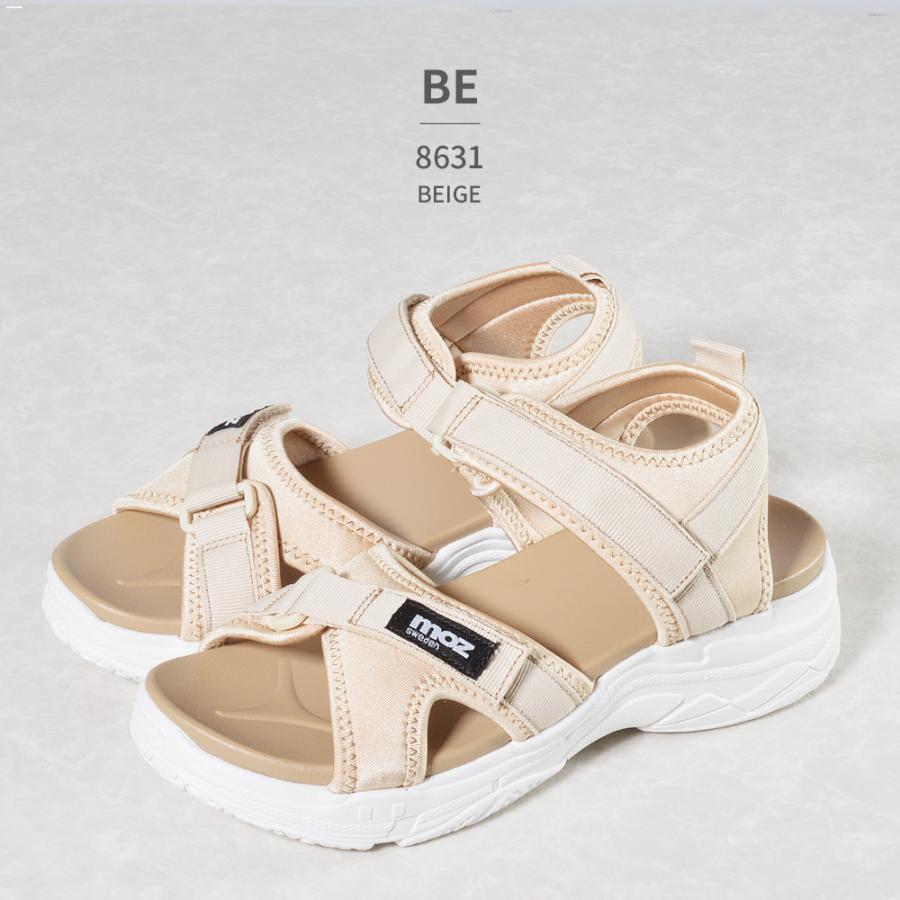 moz（モズ） サンダル レディース スポーツサンダル 厚底 ベルクロ