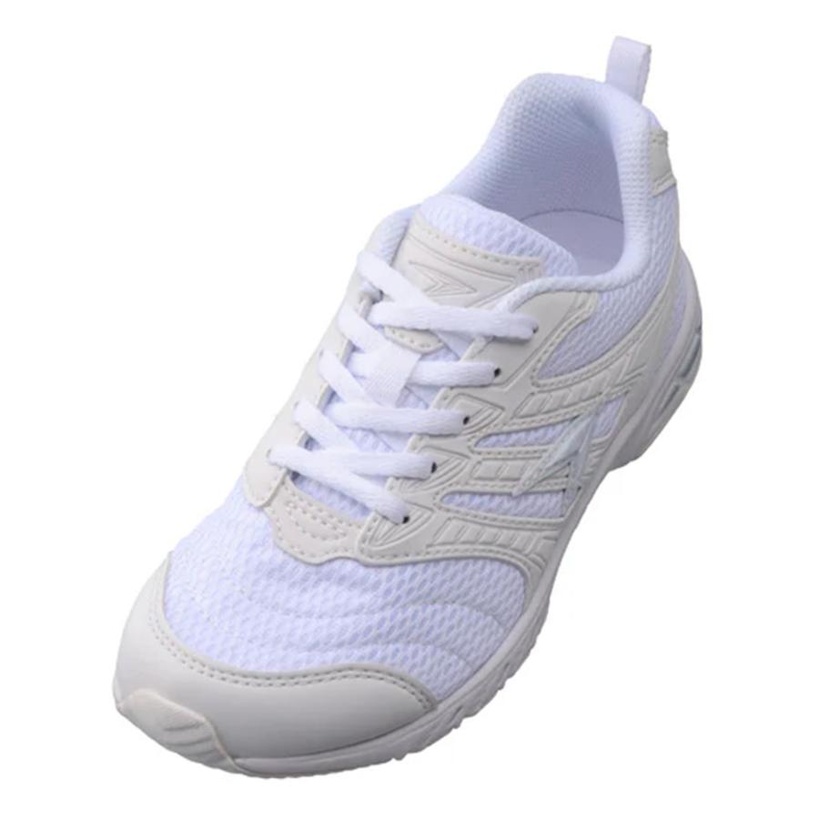 チハルさん専用　値下げ　新品未使用　HOKA ホワイト/ターコイズ スニーカー 瞬足 アキレス 定番 2E 学校 校則対応 スニーカー キッズ JJ 095