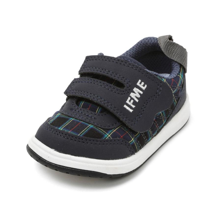 IFME イフミー スニーカー キッズ 播州織チェック柄ワンベルト