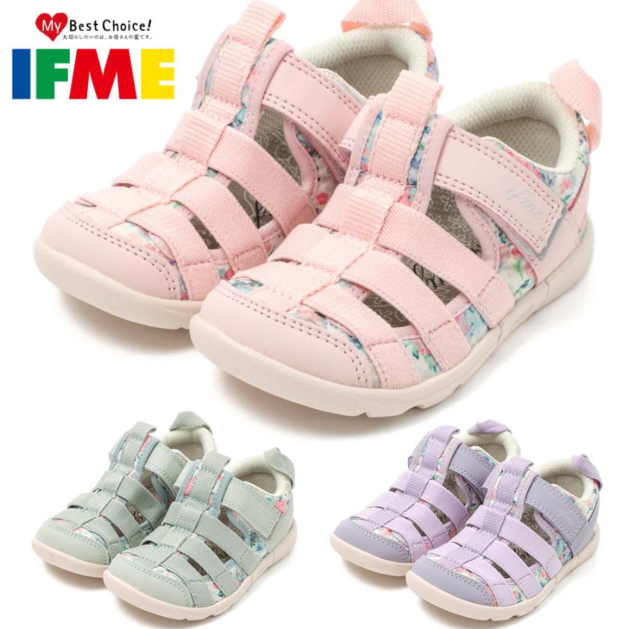 IFME（イフミー） サンダル キッズ CALIN 水彩花柄ウォーター 20-5343