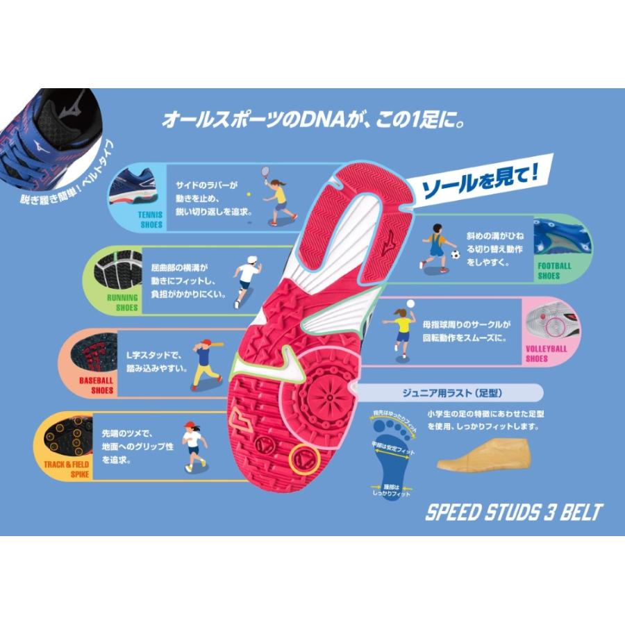 MIZUNO ミズノ スニーカー キッズ スピードスタッズ3 ベルト MIZUNO ミズノ スニーカー キッズ スピードスタッズ3 ベルト