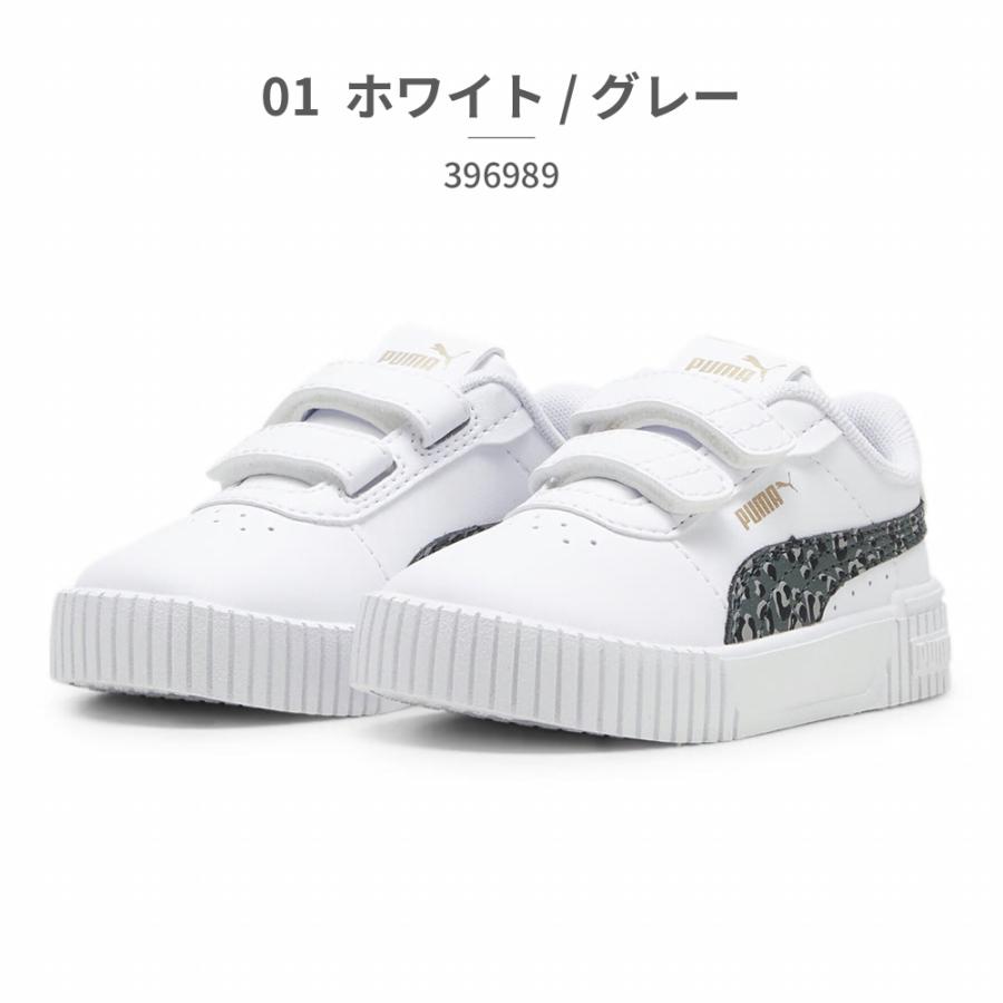 プーマ スニーカー キッズ キャリーナ 2.0 アニマル V インファント 396989 01 02 PUMA コートスニーカー ベルクロ｜try-group｜02