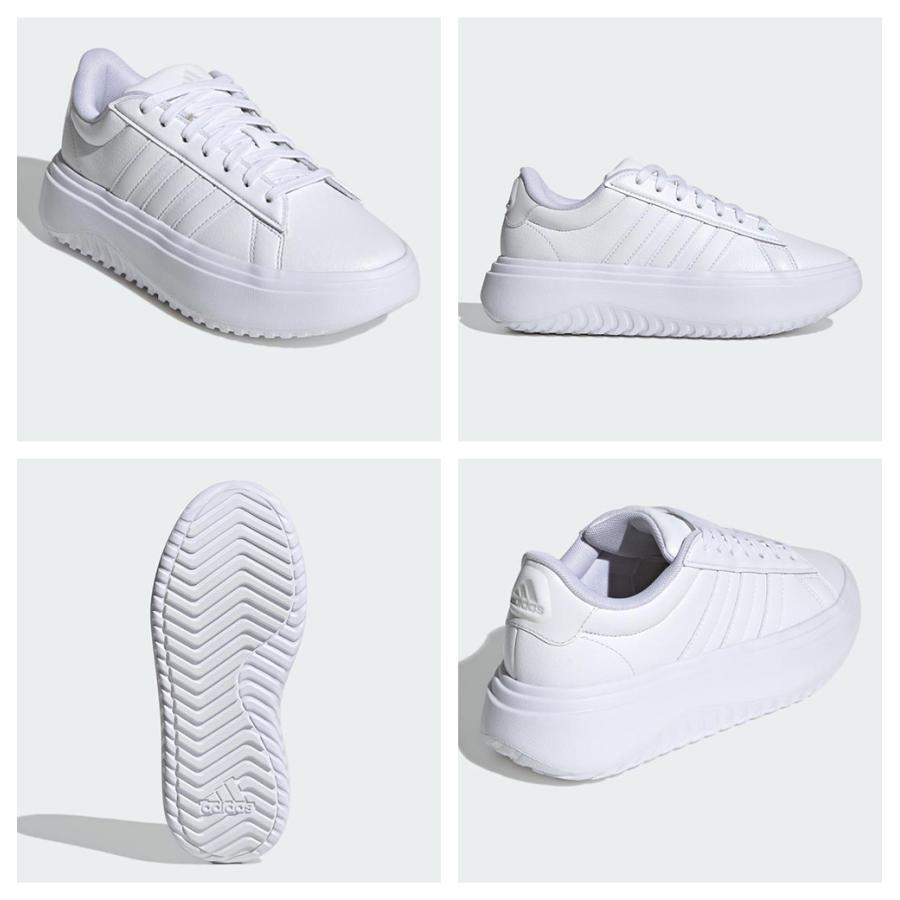 アディダス（adidas）スニーカー グランドコートプラットフォーム ホワイト レディース 【ADIDAS】 アディダス GRAND COURT PLATFORM W グランド