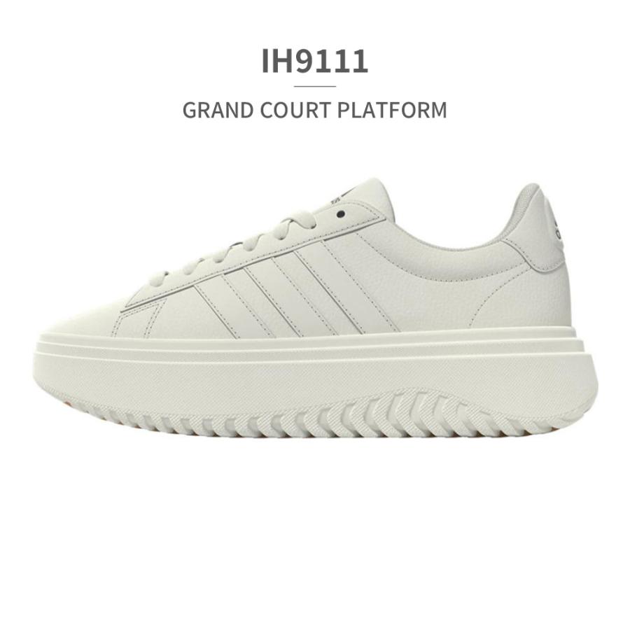 アディダス（adidas）スニーカー グランドコートプラットフォーム ホワイト adidas（アディダス） スニーカー 厚底 GRANDCOURT PLATFORM IE1092