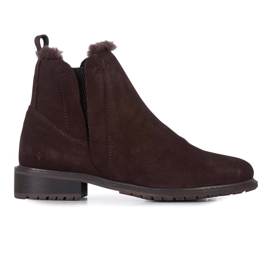 エミュー　24cm 防水ムートン　サイドゴアブーツ　emu ブーティ　ショート黒 EMU 防水ブーツブラック ショートムートンブーツ