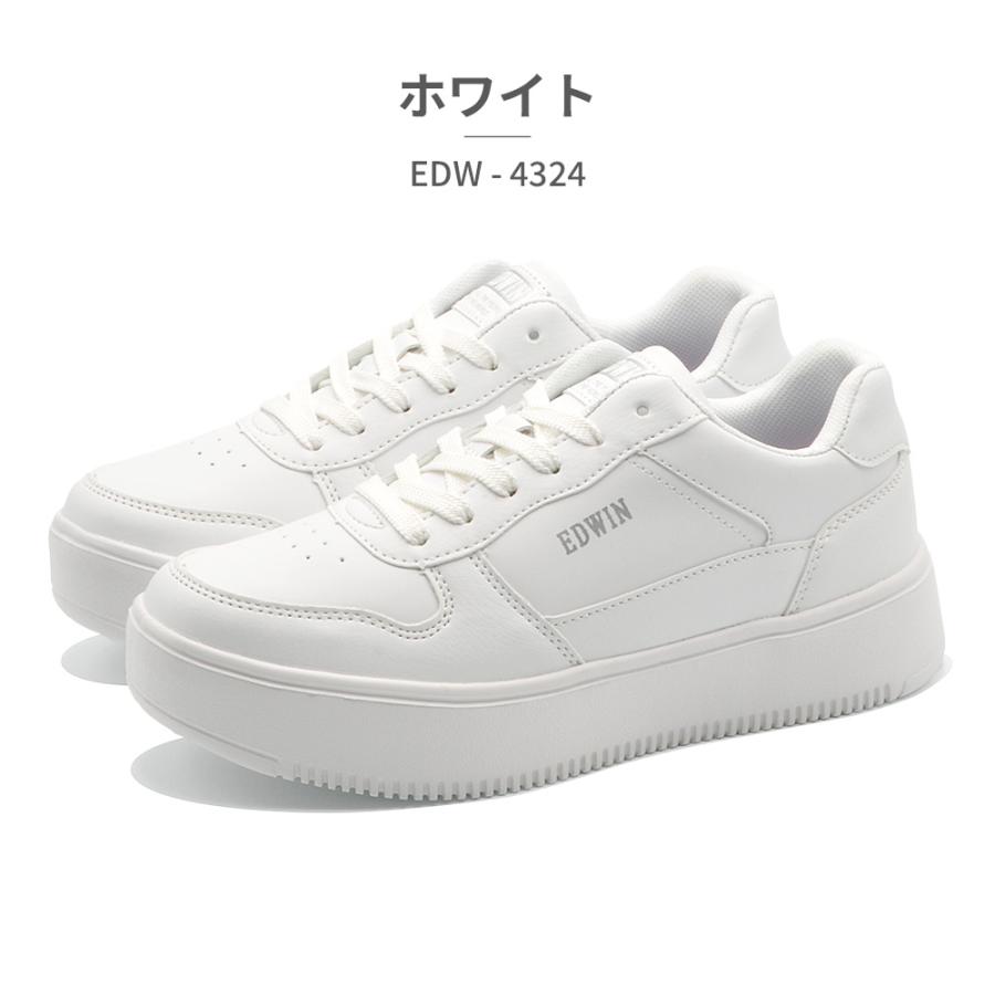 EDWIN（エドウィン） スニーカー レディース EDW-4324 軽量 厚底