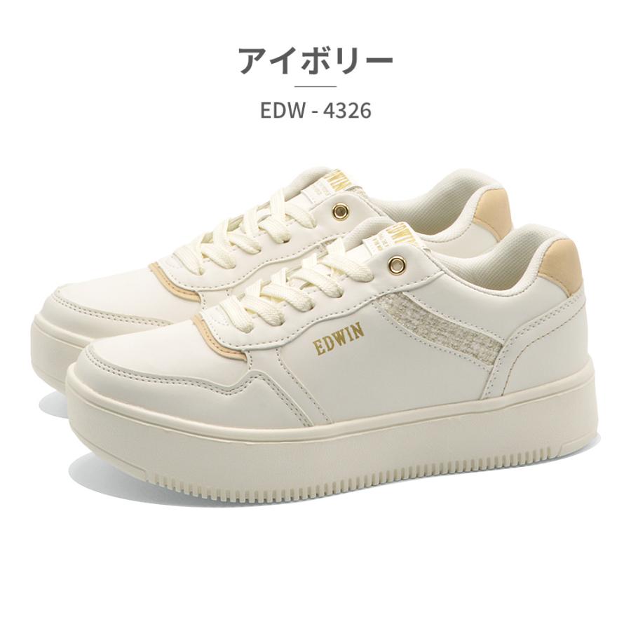 EDWIN（エドウィン） スニーカー レディース EDW-4326 軽量 厚底