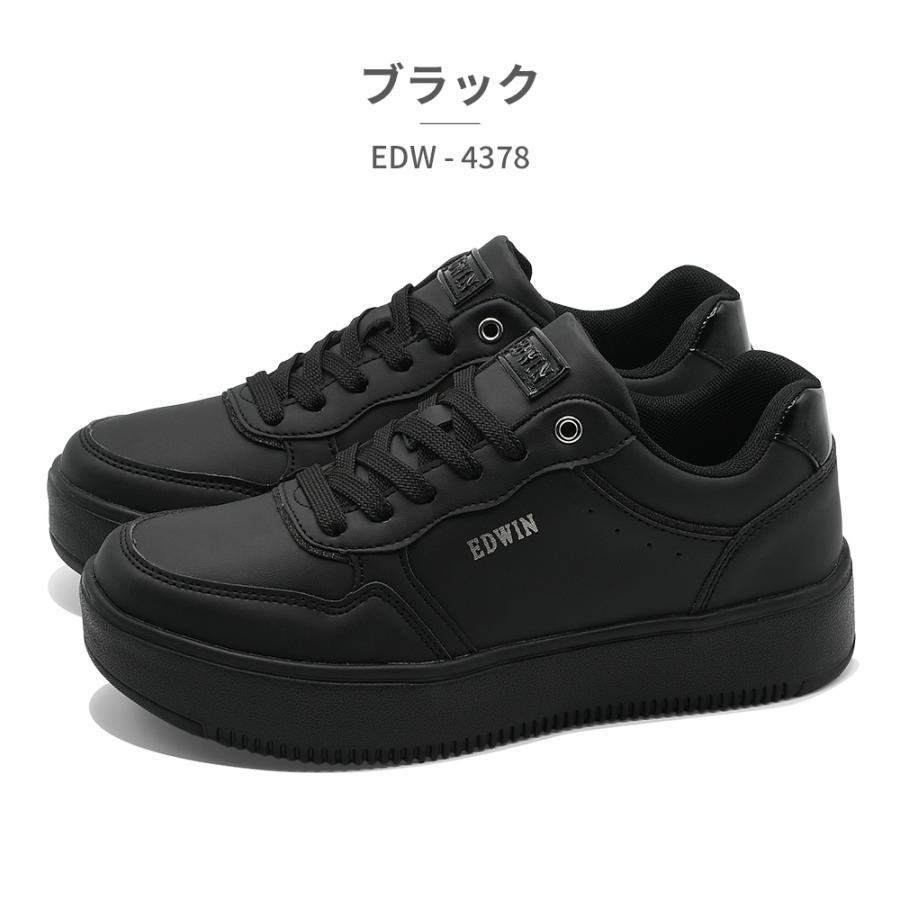 EDWIN（エドウィン） スニーカー レディース EDW-4378 厚底 軽量
