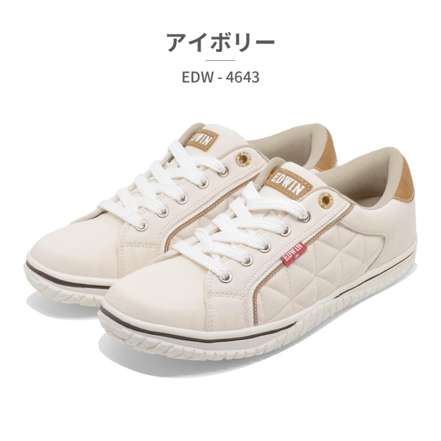 EDWIN（エドウィン） スニーカー レディース キルティング レース