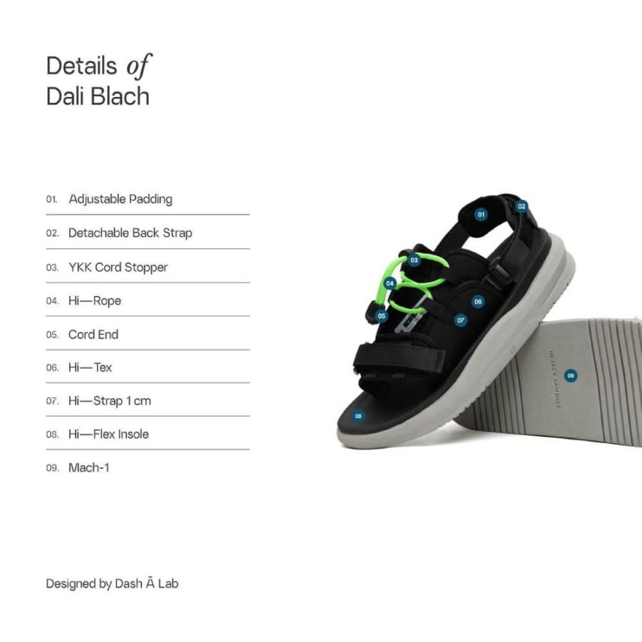ハイジャックサンダル サンダル メンズ レディース  送料無料 DALI BLACH CORDIA 夏 HIJACK SANDALS（ハイジャックサンダル） ハイジャック サンダル BLACH
