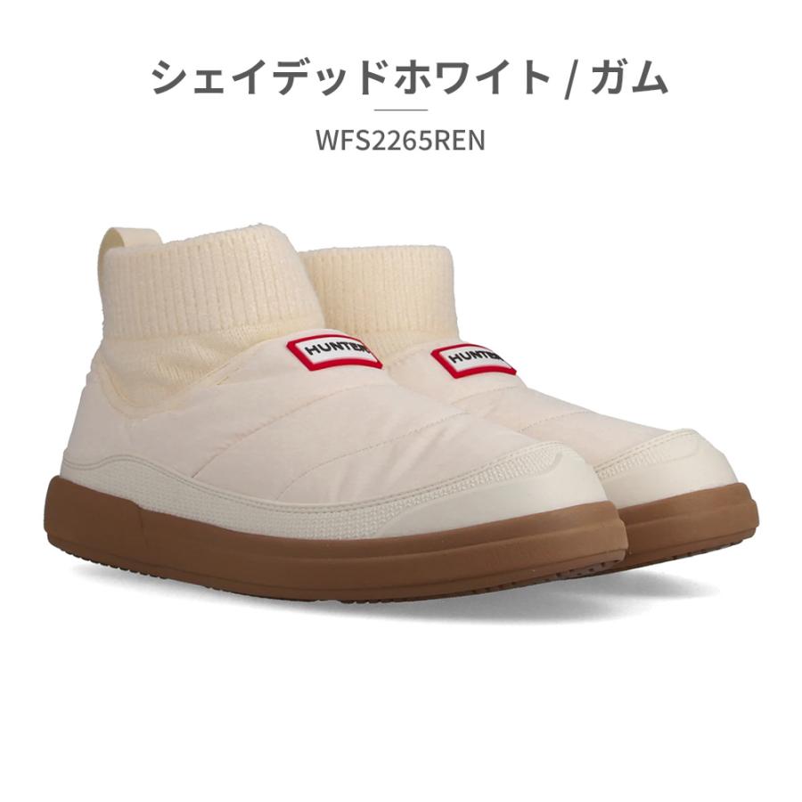 HUNTER ホワイト スリッポンブーツ　25㎝ HUNTER（ハンター） スリッポン レディース : ZOZOTOWN Yahoo!店