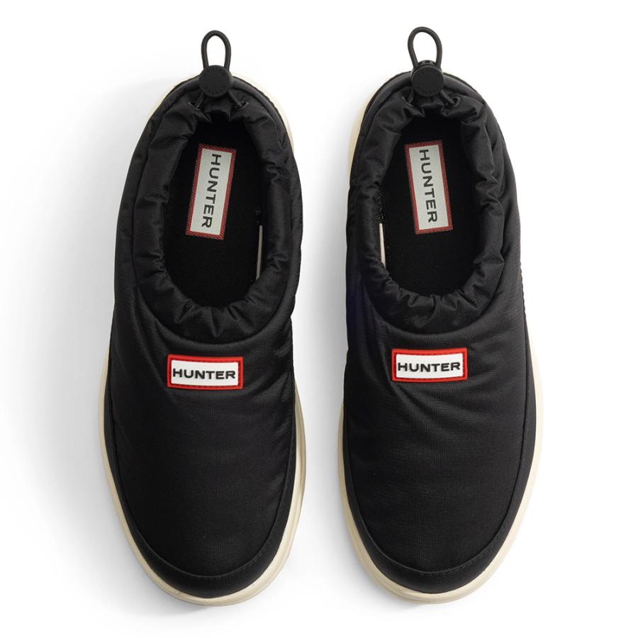 HUNTER 防水スリッポンスニーカー ブラック/ベージュ 完全防水
