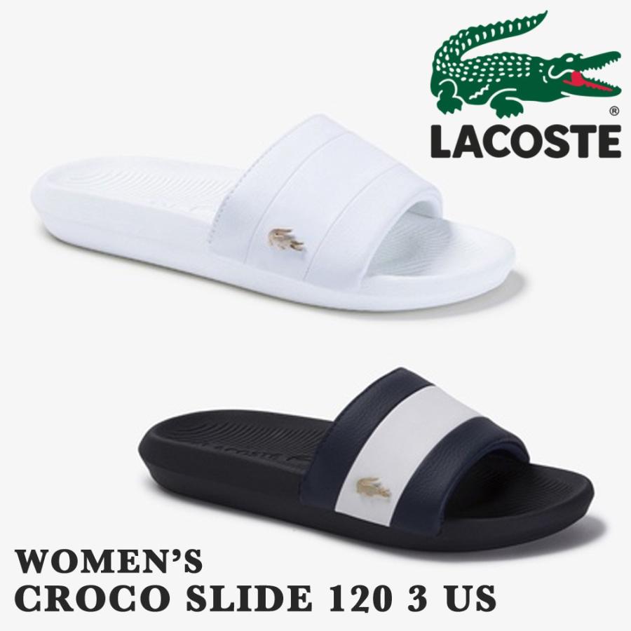 LACOSTE ラコステ CFA0036 21G 092 CROCO SLIDE 120 3 US クロコ スライド レディース サンダル 海 川 プール｜try-group