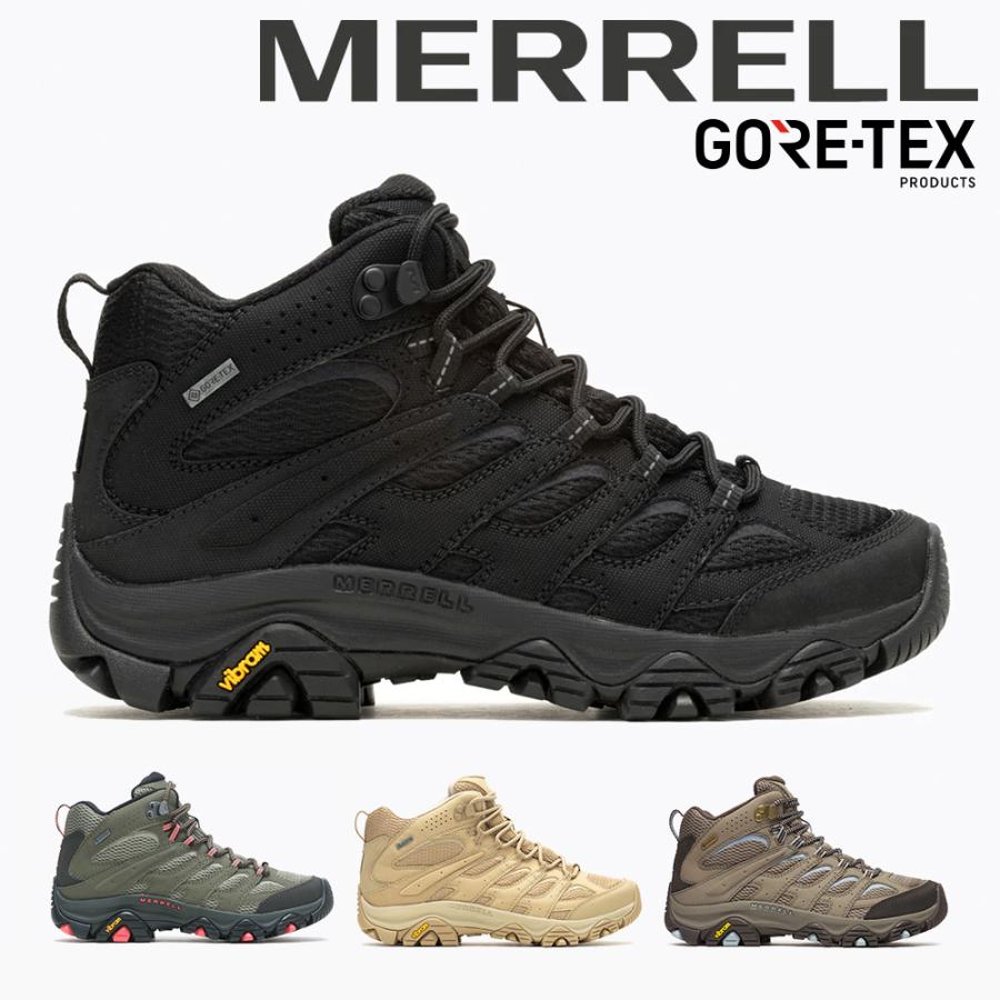 MERRELL スニーカー レディース モアブ 3 シンセティック ミッド ゴアテックス 500182 500416 500424 メレル MOAB 3 SYNTHETIC MID GORE TEX 防水 アウトドア | MERRELL