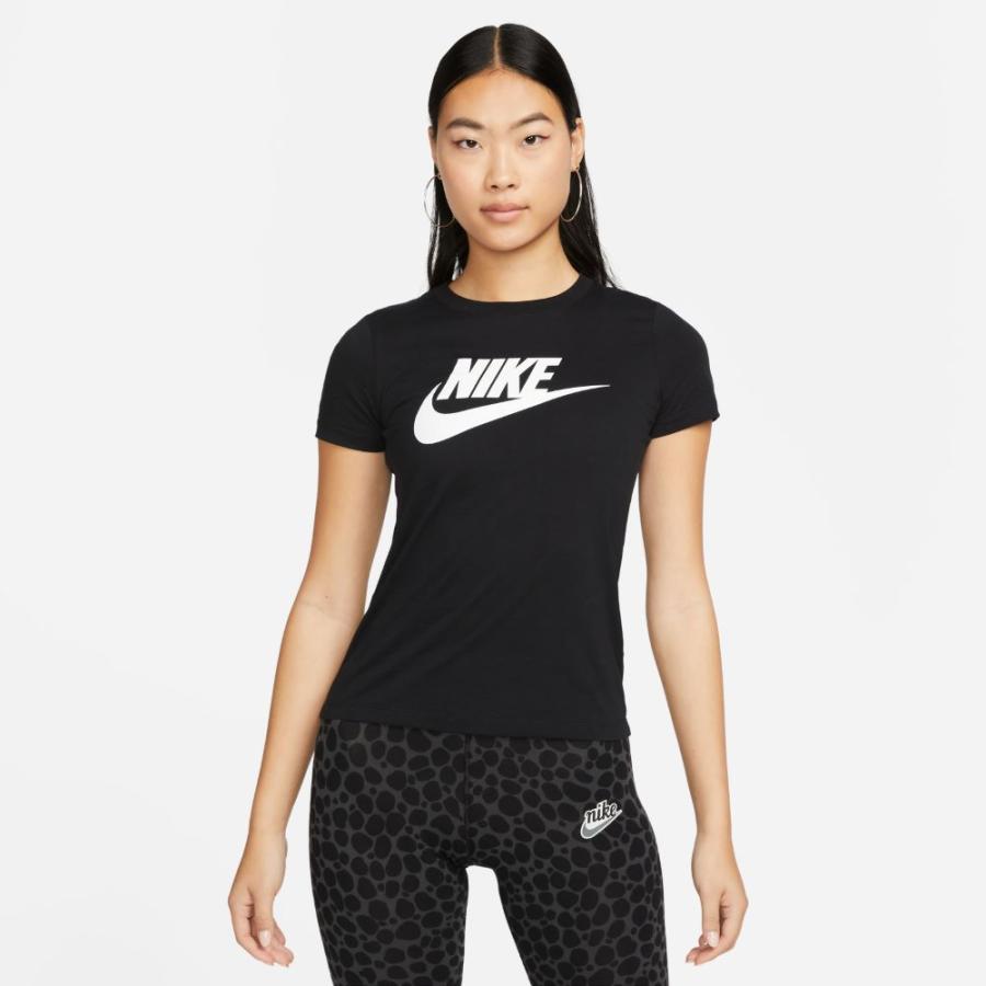 ナイキ レディース Tシャツ 半袖 Nike Essential Icon Futura T-Shirt - Black/White NIKE（ナイキ） レディース エッセンシャル アイコン フューチュラ S
