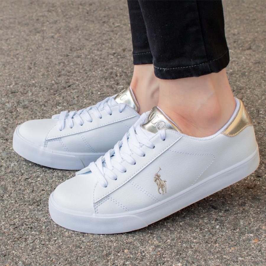 Polo Ralph Lauren ホワイトスニーカー　美品 POLO RALPH LAUREN ポロ ラルフローレン スニーカー レディース
