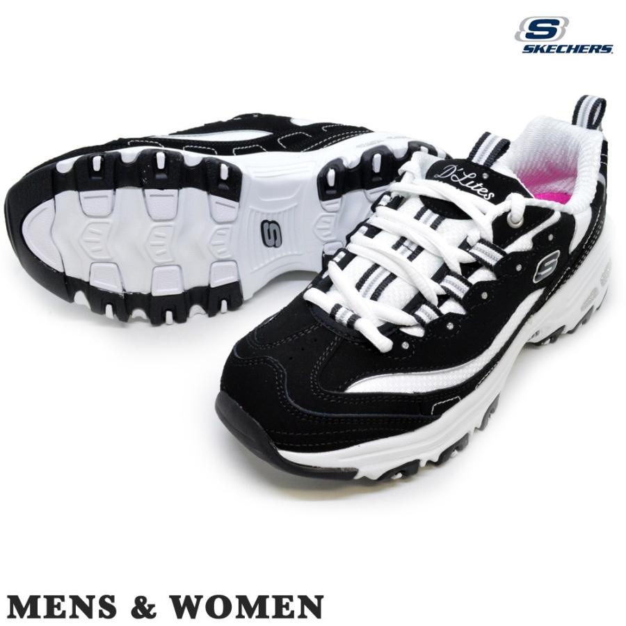 スケッチャーズ SKECHERS 11930 BKW D'Lites - Biggest Fan ディライト ビッゲスト ファン メンズ レディース スニーカー レース｜try-group