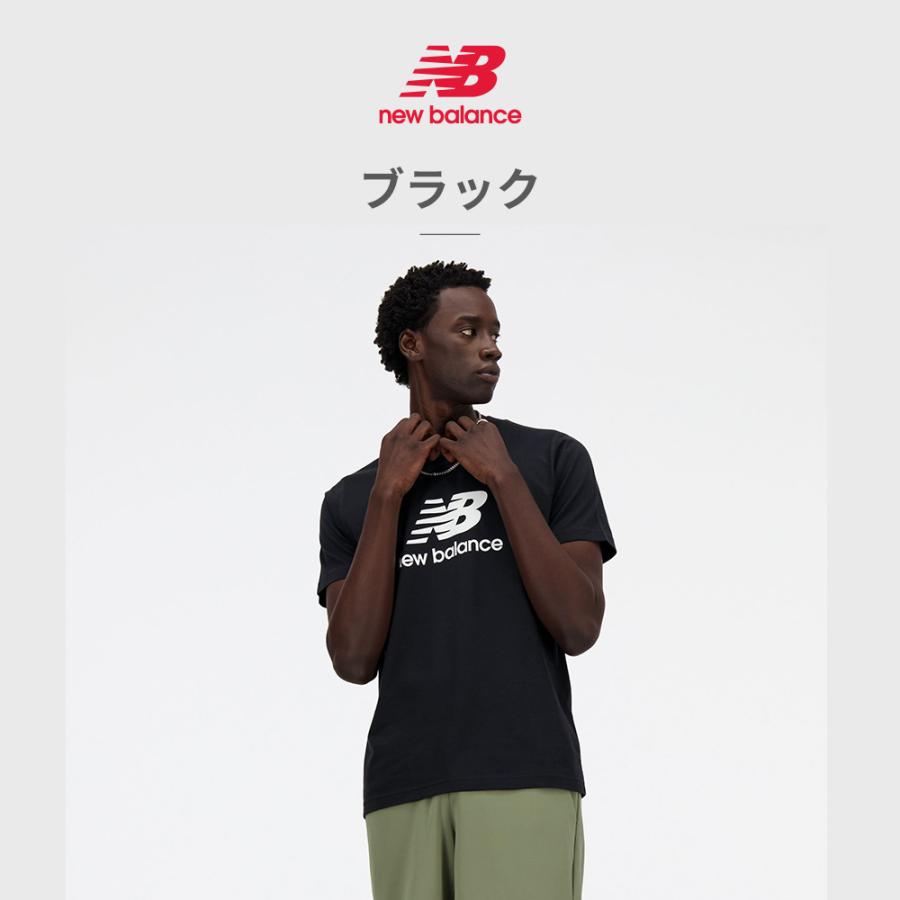 New Balance - New Balance スタックドロゴショートスリーブTシャツ ブラック 2XL New Balance tシャツ Stacked Logo ショートスリーブTシャツ