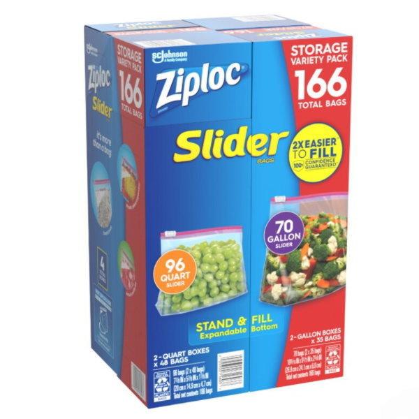 ジップロック マチ付きイージージッパー 大容量 166枚 クオーター 48枚 2箱 ガロン 35枚 2箱 冷蔵 常温 保存用 食品保存 Ziploc 袋 スライダーバッグ トライスリー 通販 Yahoo ショッピング