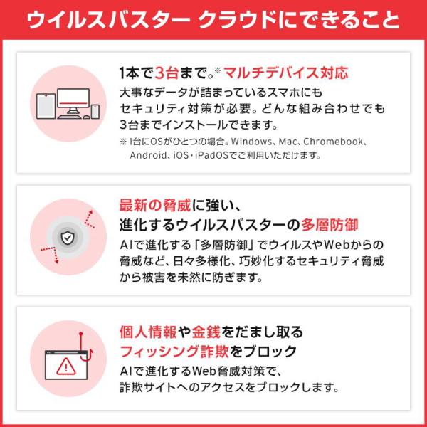 ウイルスバスター トレンドマイクロ クラウド 3年3台版 ウイルスバスター トレンドマイクロ クラウド 3年3台版
