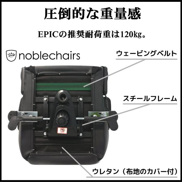 ゲーミングチェア noblechairs EPIC ブラックエディション アーキサイト NBL-PU-BLA-005 アームレスト 耐荷重120kg  送料無料 EPIC - BLACK EDITION｜try3｜13