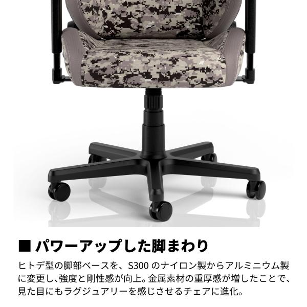 Nitro Concepts - ゲーミングチェア S300 PRO DIGITAL CAMO デジタル化けの皮 アーキサイト NC-S300PRO-UC ネックピロー ランバーサポート嘱する 耐荷重150kg