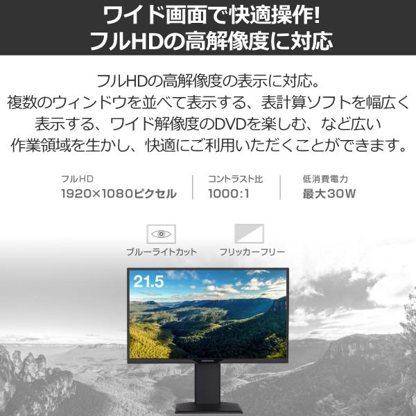 GREEN HOUSE（グリーンハウス） 液晶モニター 21.5型 長期5年保証