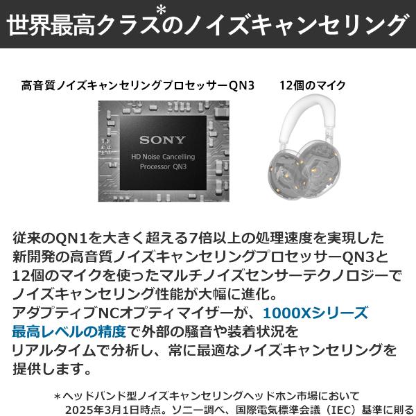 SONY（ソニー） ヘッドホン WH-1000XM6 ノイズキャンセリング WH
