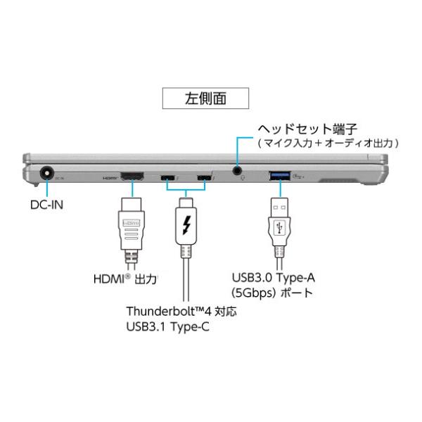 パナソニック レッツノート 14型 ノートパソコン CF-FV4 CF-FV4RFAAS Windows 11 Pro QHD Core i5 メモリ 16GB SSD 256GB Wi-Fi6E webカメラ CFFV4RFAAの画像
