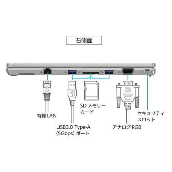 パナソニック レッツノート 14型 ノートパソコン CF-FV4 CF-FV4RFAAS Windows 11 Pro QHD Core i5 メモリ 16GB SSD 256GB Wi-Fi6E webカメラ CFFV4RFAAの画像