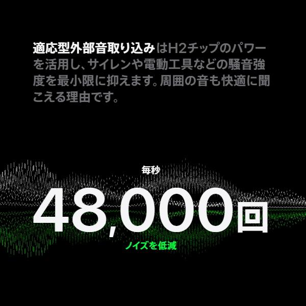 Apple AirPods Pro MTJV3J/A type-C充電 国内正規品 第2世代 MagSafe対応ケース アクティブノイズキャンセリング カナル型 ワイヤレスイヤホン｜try3｜07