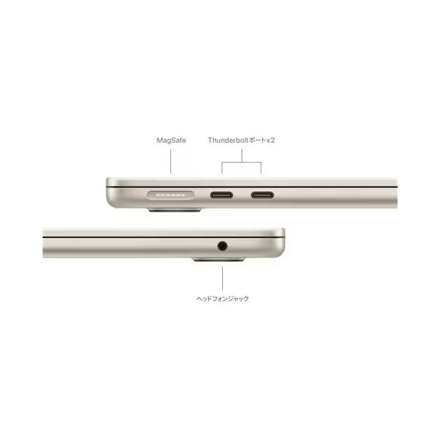 Apple MacBook Air 15.3インチ M3チップ 8コア SSD 512GB メモリ16GB 