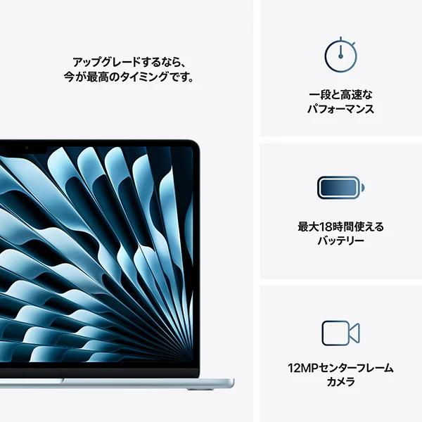 MacBook Air 2025新製品 Apple 13.6インチ M4チップ MC6V4J/A 10コア