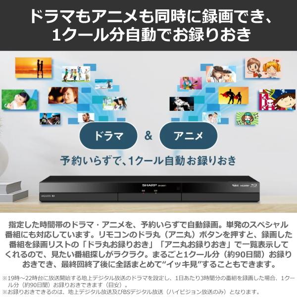 AQUOS シャープ 2B-C20GW1 ブルーレイディスクレコーダー 2TB AQUOS シャープ 2B-C20GW1 ブルーレイディスクレコーダー 2TB
