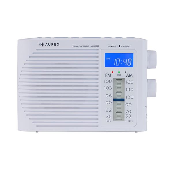 Aurex 東芝 AUREX ホームラジオ AX-HRB40 防滴 ワイドFM 2電源対応