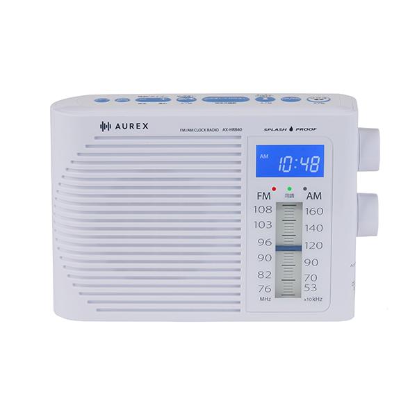 Aurex 東芝 ラジオ AUREX AX-HRB40 防滴 ワイドFM 2電源対応 ホーム
