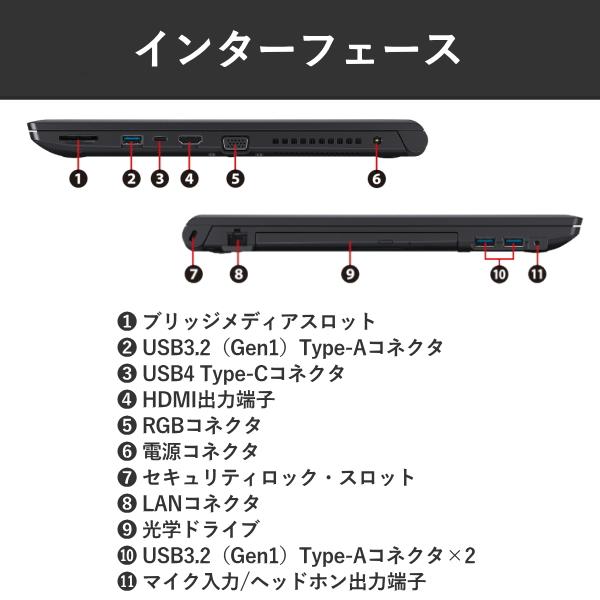 dynabook ノートパソコン B55/LY A6BWLYLA5E1A Windows11 Pro 15.6型 Core i5 メモリ 16GB SSD 256GB Wi-Fi6E DVDの画像