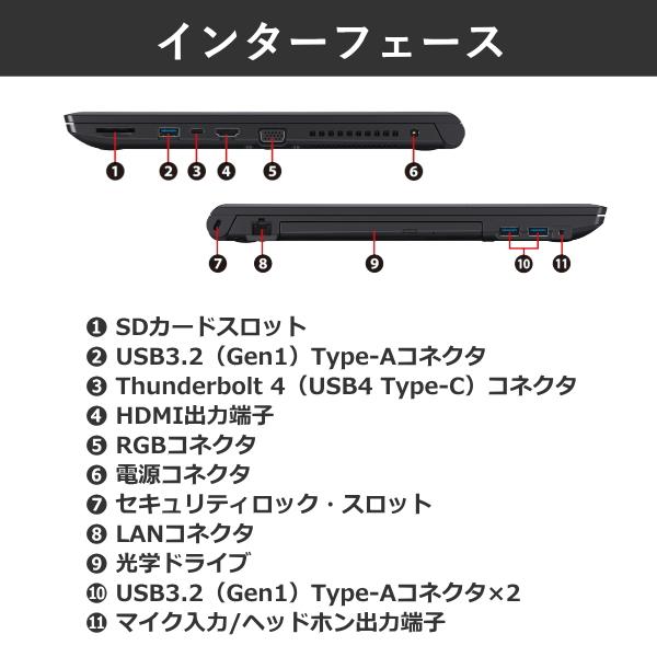 dynabook B75/KY ノートパソコン A6BVKYCA5EMA Windows 11 Pro 15.6型 フルHD Core i7 メモリ 16GB SSD 256GB DVDスーパーマルチ Wi-Fi6E webカメラの画像